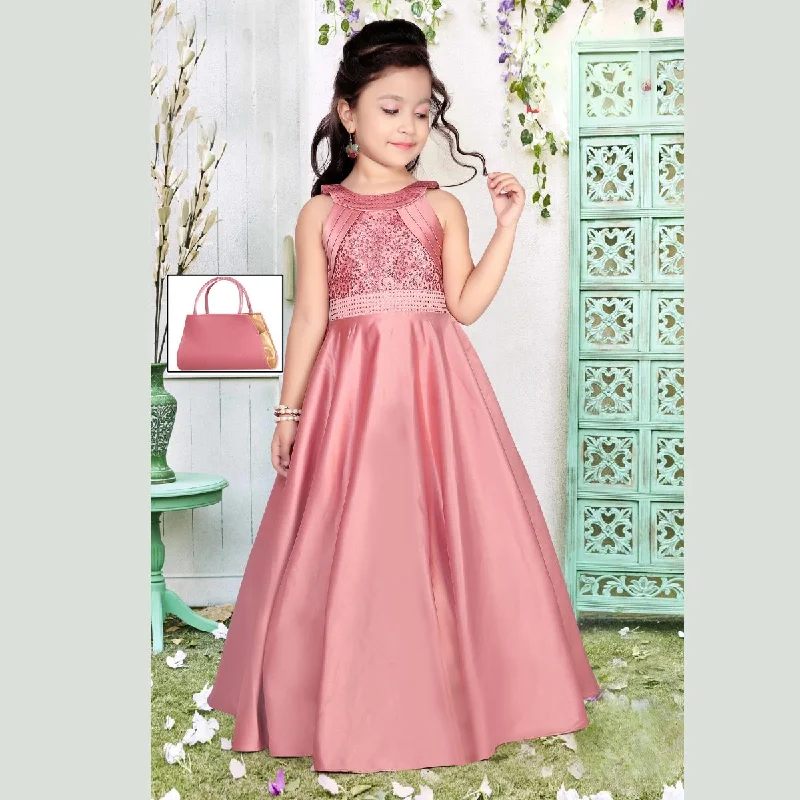 Onion Long Sequin Girls Gown Sequin Dress Trendy