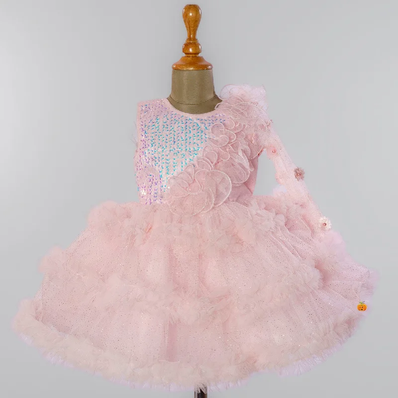 Pink Sequin Frock for Girls Pink Sequin Dress