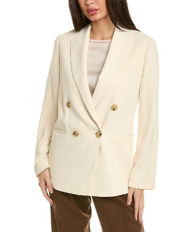 Vince Crepe Double-Breasted Blazer Blazer for Smart Casual