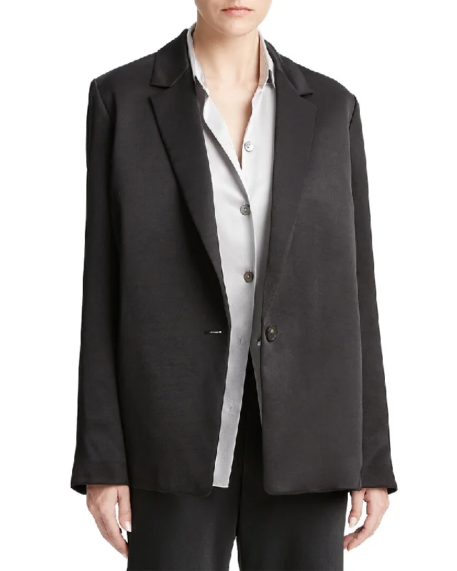 Vince Fluid Satin Blazer Casual Blazer Look