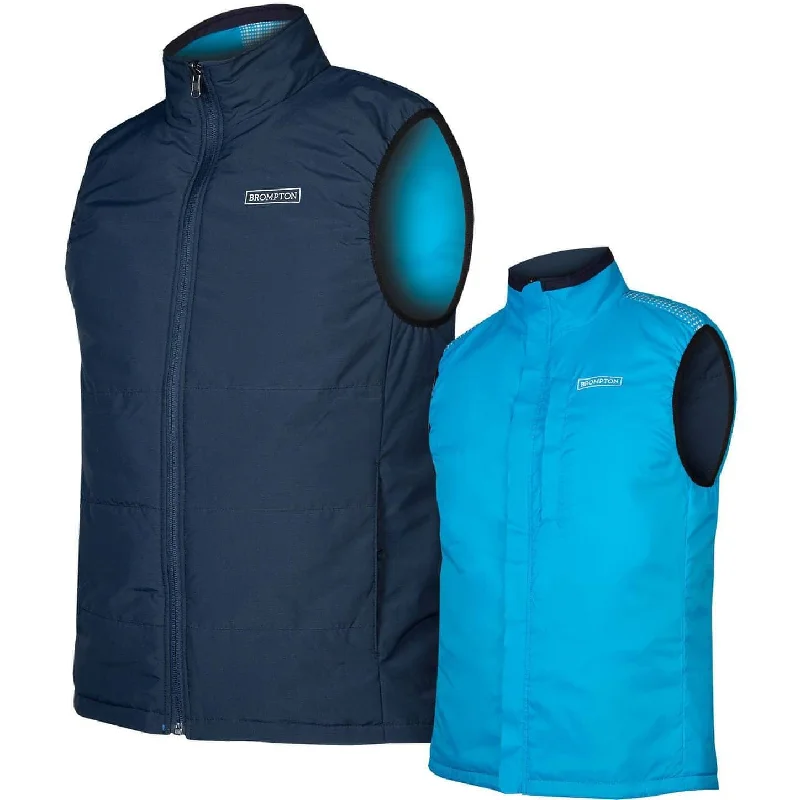 Brompton New York Reversible Mens Cycling Gilet - Blue Women's weekend jackets