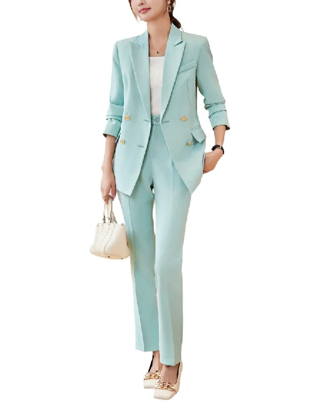 Bossy Chic 2pc Blazer & Pant Set Modern Women’s Blazer