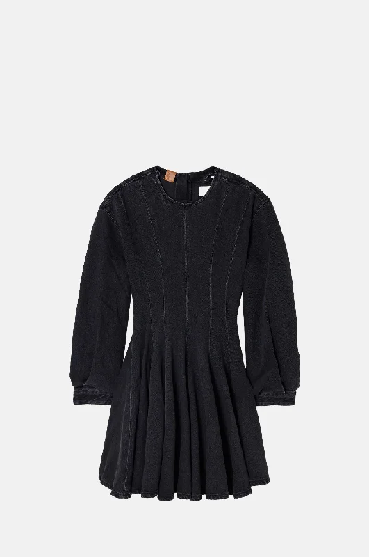 Delilah Dress Mid Black Casual Hoodie Sweatshirt Look