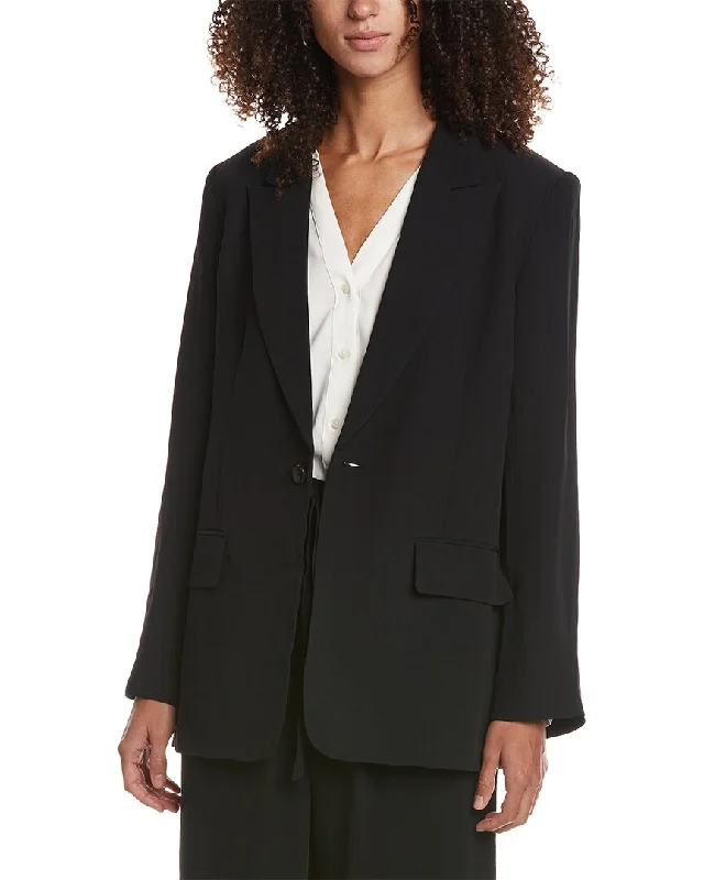 A.L.C. Satin Back Crepe Bishop II Jacket Elegant Office Blazer