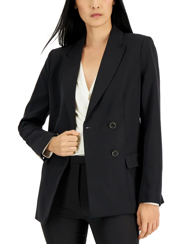 Womens Suit Separate Office Double-Breasted Blazer Relaxed Fit Blazer