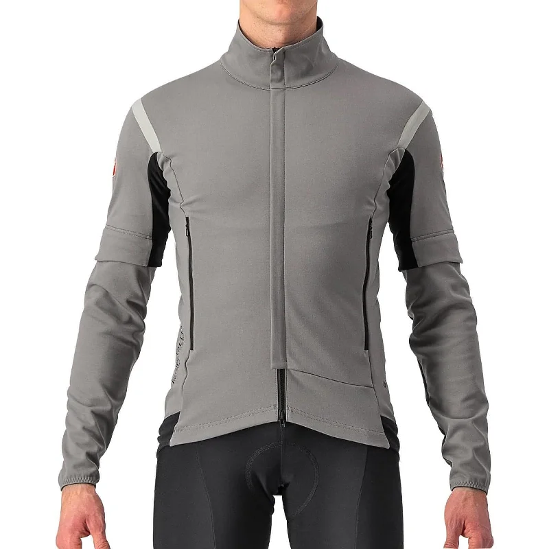 Castelli Perfetto Ros 2 Convertible Mens Cycling Jacket - Grey Women's minimalist jackets