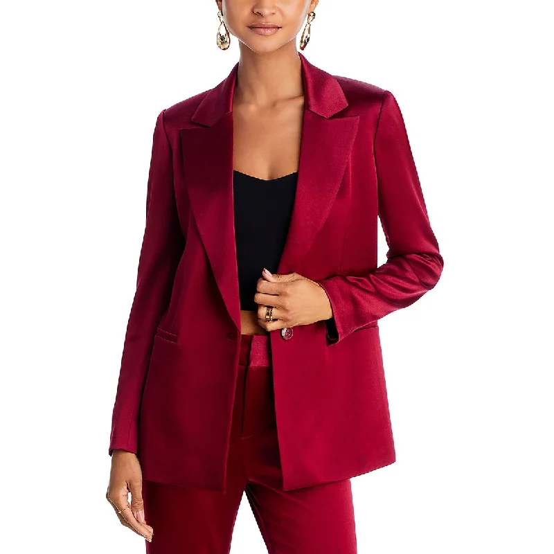 Denny Womens Notch Collar Suit Separate One-Button Blazer Stylish Women’s Blazers