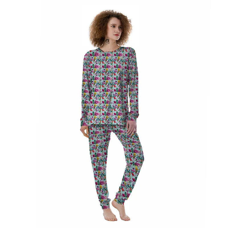 Flamingo Tropical Colorful Print Women's Pajamas Camisole pajama sets