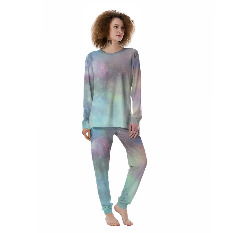 Galaxy Space Colorful Nebula Print Women's Pajamas Amazon pajama sets