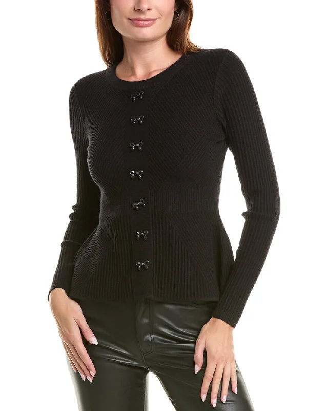 Nanette Nanette Lepore Rib Sweater V-neck sweaters