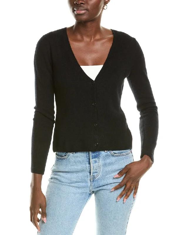 Sofiacashmere Modern V-Neck Cashmere Cardigan Adidas sweaters