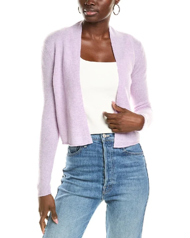 Sofiacashmere Cropped Open Cashmere Cardigan Acrylic sweaters