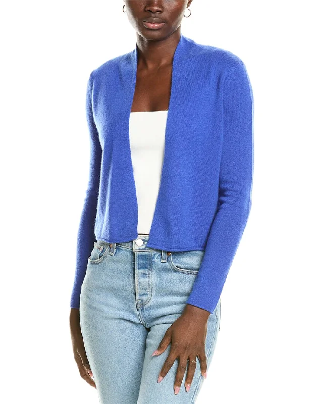 Sofiacashmere Cropped Open Cashmere Cardigan Date night sweaters