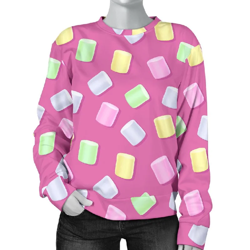 Marshmallow Colorful Pattern Print Women's Sweatshirt Trendy oversized sweaters