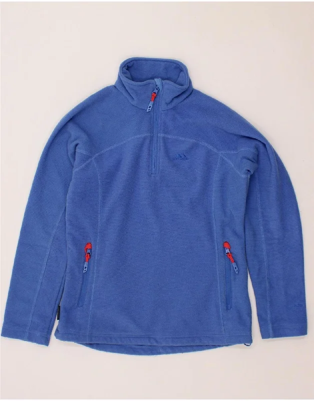 TRESPASS Womens Loose Fit Zip Neck Fleece Jumper UK 10 Small Blue Comfortable sweaters for all seasons