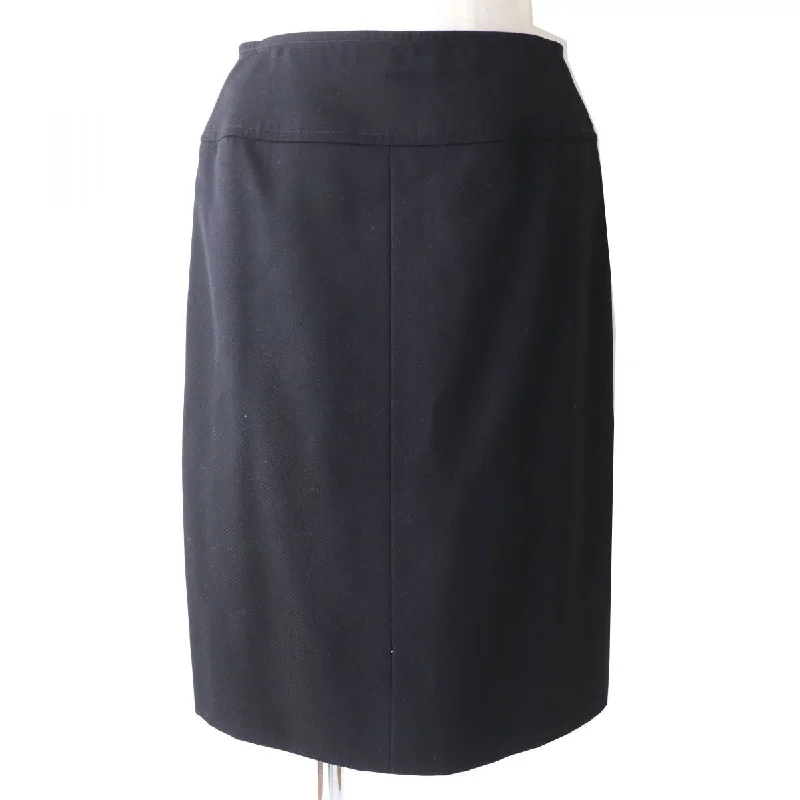 Chanel Vintage Wool Skirt Black 38 Soft fabric unclassified skirts