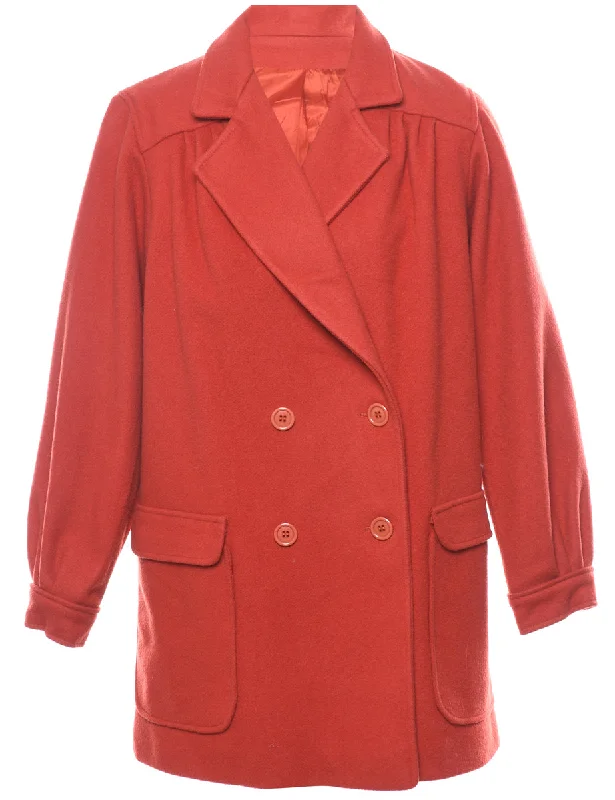 Coral Wool Coat - L