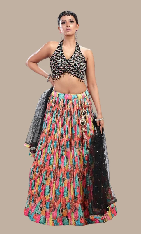 Multi-Colour Embroidered Choli Set Corset unclassified skirts