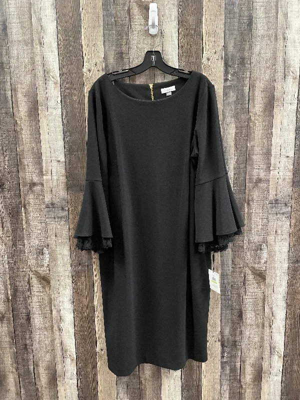 Dress Casual Midi By Calvin Klein In Black, Size: 18 Off-shoulder midi dresses