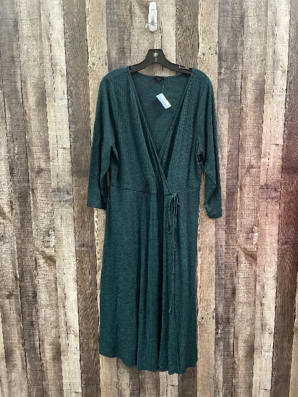 Dress Casual Midi By Torrid In Green, Size: 2x Date night midi dresses