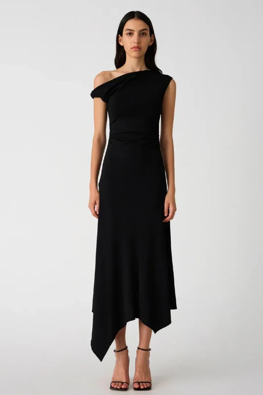 MISHA ALMA MATTE JERSEY MIDI DRESS Minimalist midi dresses