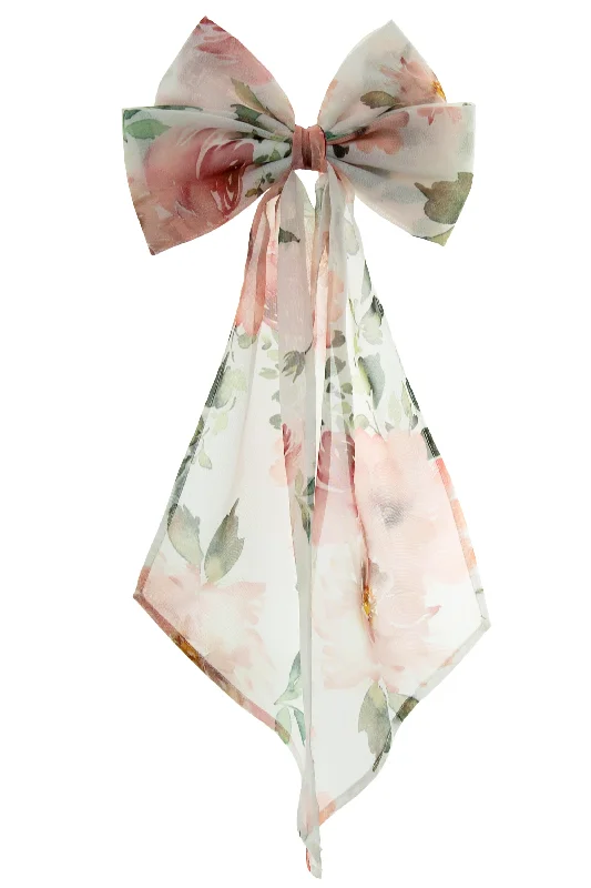 Chiffon Floral Hair bow clips Budget-friendly floral dresses