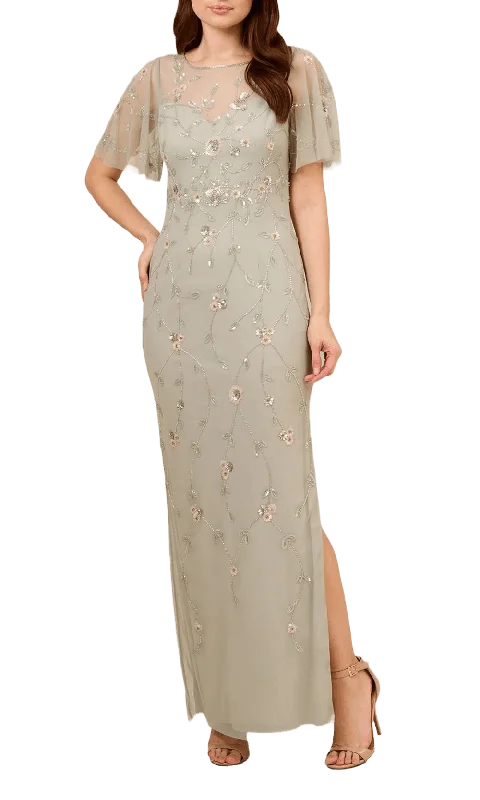 Adrianna Papell AP1E210246 - Beaded Chiffon Dress Beach unclassified dresses