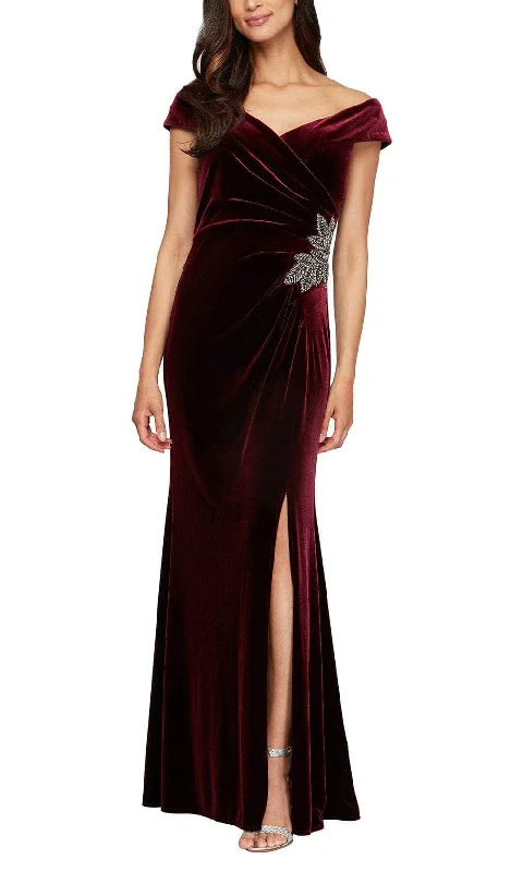 Alex Evenings 81917705 - Velvet Evening Dress Corset unclassified dresses