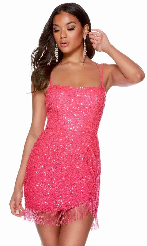 Alyce Paris 4623 - Spaghetti Straps Homecoming Dress Anniversary unclassified dresses