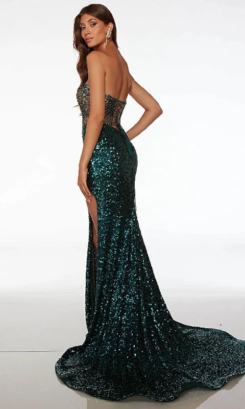 Alyce Paris 61573 - Strapless High Slit Prom Gown Popular unclassified dresses