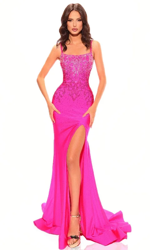 Amarra 88781 - Beaded Bodice Prom Dress Bold pattern unclassified dresses