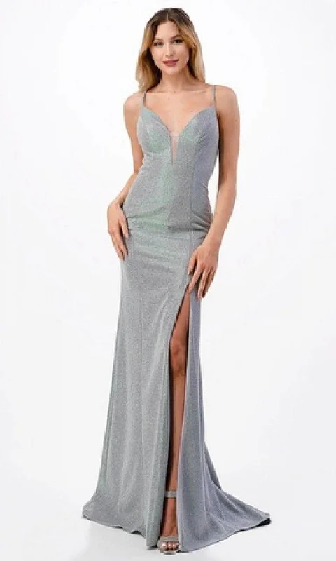 Aspeed Design D571 - Plunging Neck Prom Dress Cotton unclassified dresses