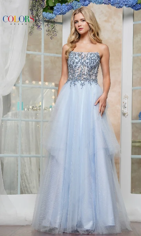 Strapless Pastel Prom Ball Gown: Colors Dress 3475 Silk unclassified dresses