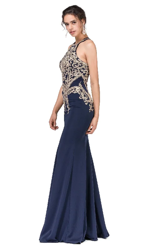 Beaded High-Neck Prom Dress with T-Back Unique unclassified dresses