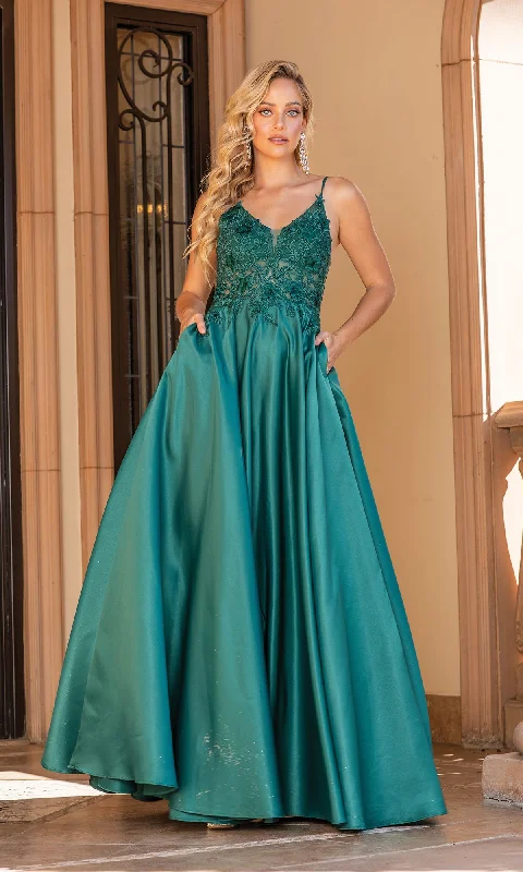 A-Line Ball Gown With Sheer Bodice Sequin unclassified dresses