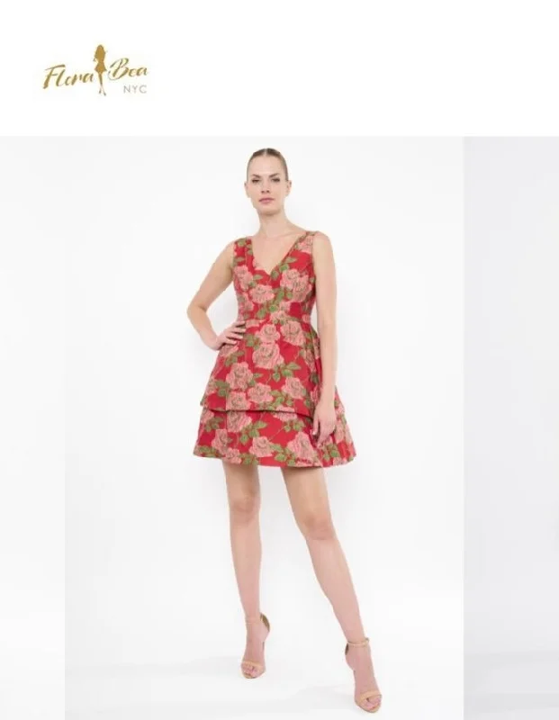 Flora Bea Terina Red Rose Dress Holiday unclassified dresses