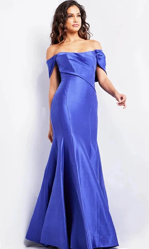 Jovani 24283 - Draped Mermaid Evening Dress One-shoulder unclassified dresses