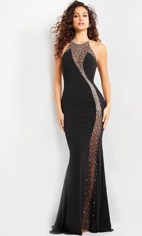 Jovani 37215 - Beaded Illusion Panel Prom Gown Spring unclassified dresses