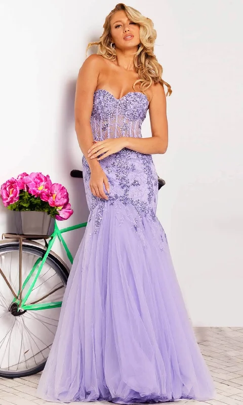 Jovani 37249 - Strapless Embellished Prom Dress Cotton unclassified dresses