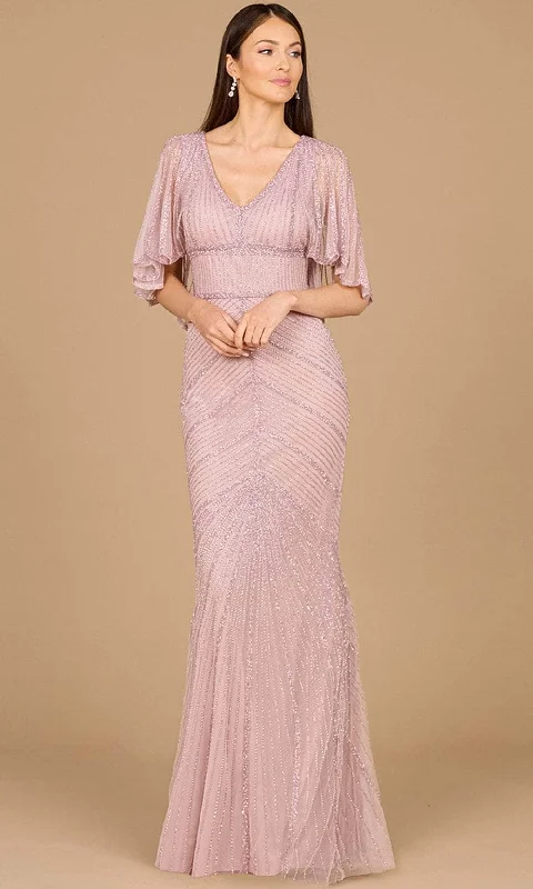 Lara Dresses 29022 - Cape Sleeve Beaded Evening Gown Popular unclassified dresses