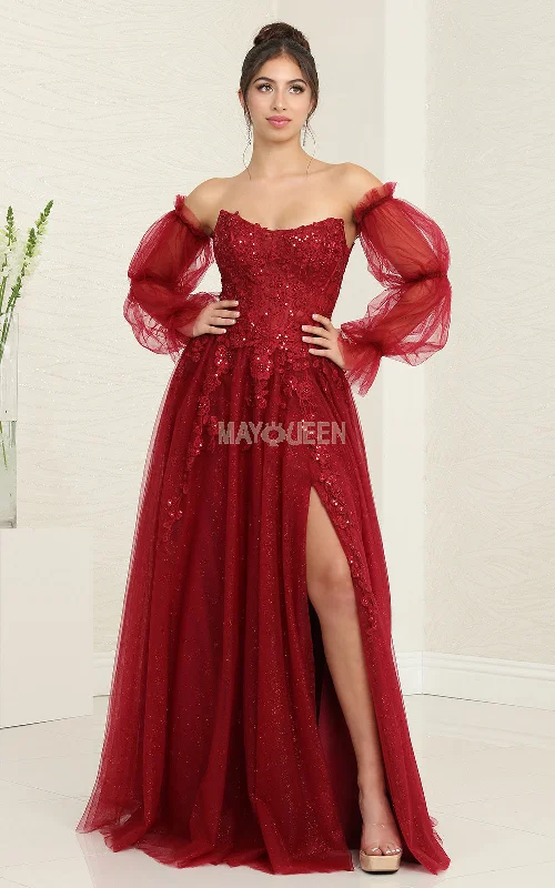 May Queen RQ8060 - Appliqued Gown Sequin unclassified dresses