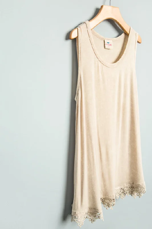 Acid Wash Tank Dress Tank Dress Glam