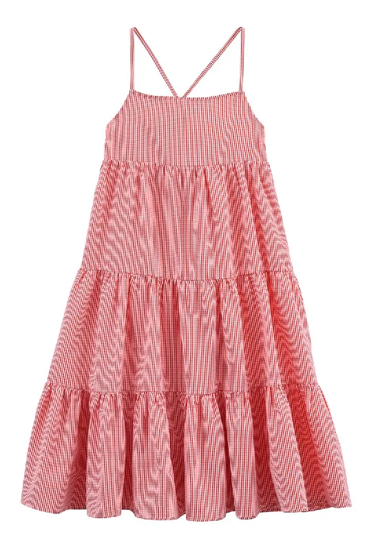 The Miriam Tank Dress - Red Gingham - KIDS Classic Tank Dress