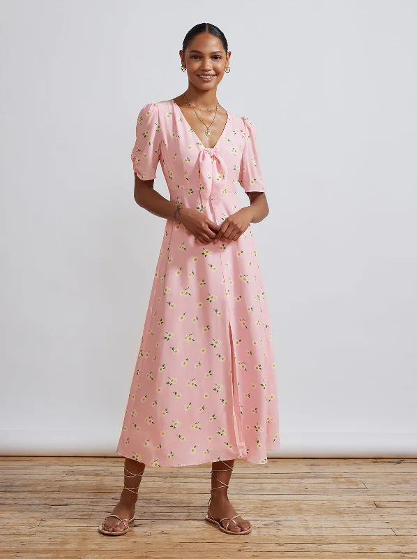 Bell Pink Daisy Midi Dress Midi Skirt Style